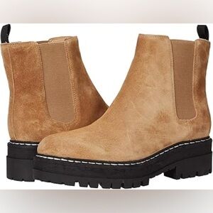 Marc Fisher Pirro Leather Suede Chelsea Boots